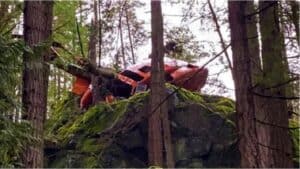 Helicopter crash on Bowen Island, BC
